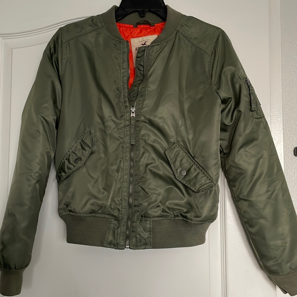 Hollister Green Bomber Jacket
